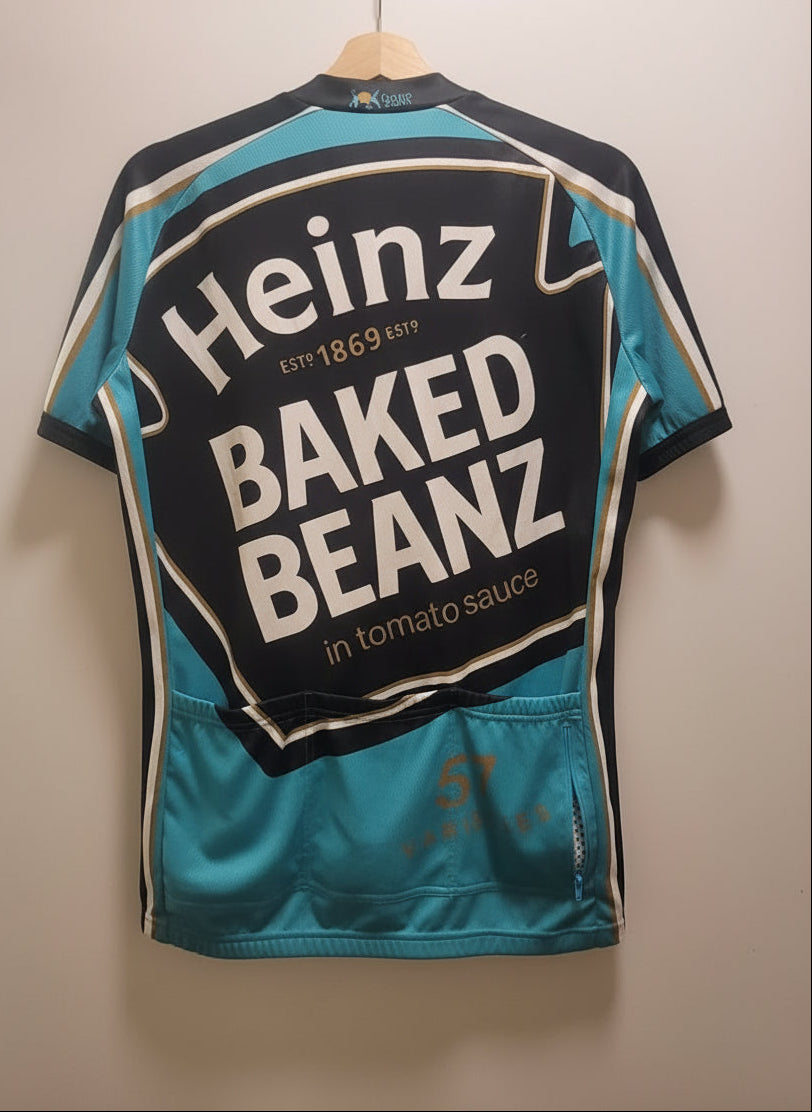 Cycling Foska Jersey Shirt HEINZ BEANS Men Zip Size S With 3 Back Pockets
