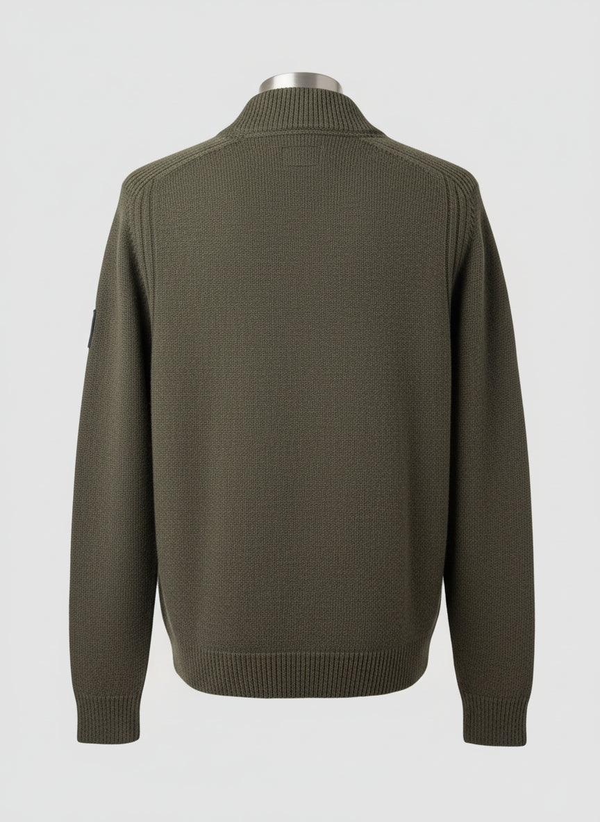 BNWT Weekend Offender Green Knitted Jumper (M) Castillos Castle Green 1/4 Button