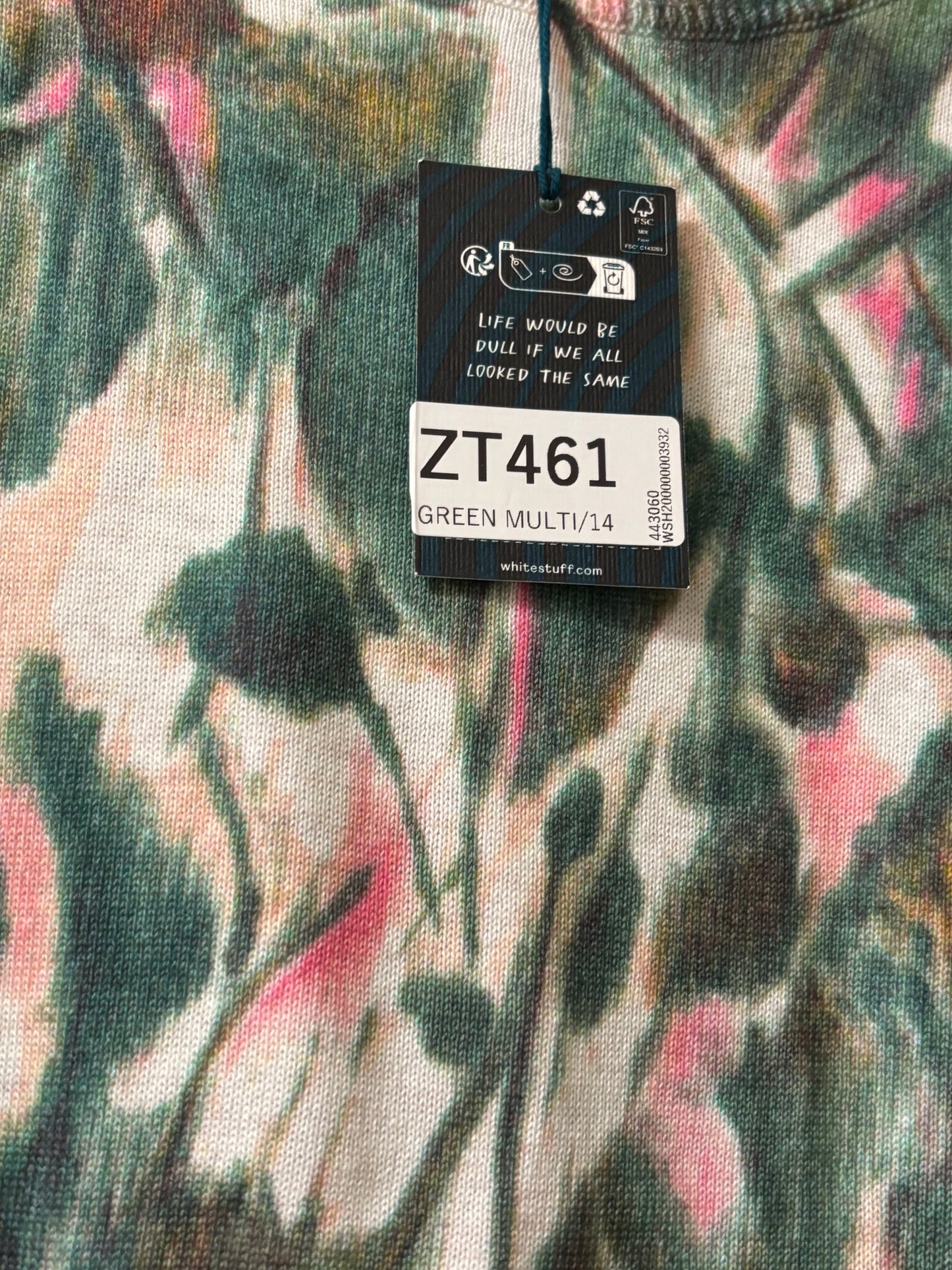 BNWT white Stuff Ladies Green Multi jumper size 14