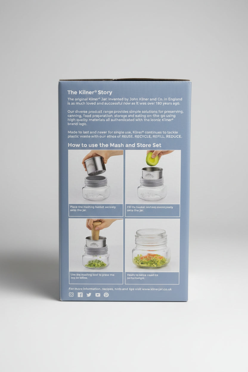 Kilner Glass mash and store set New with box