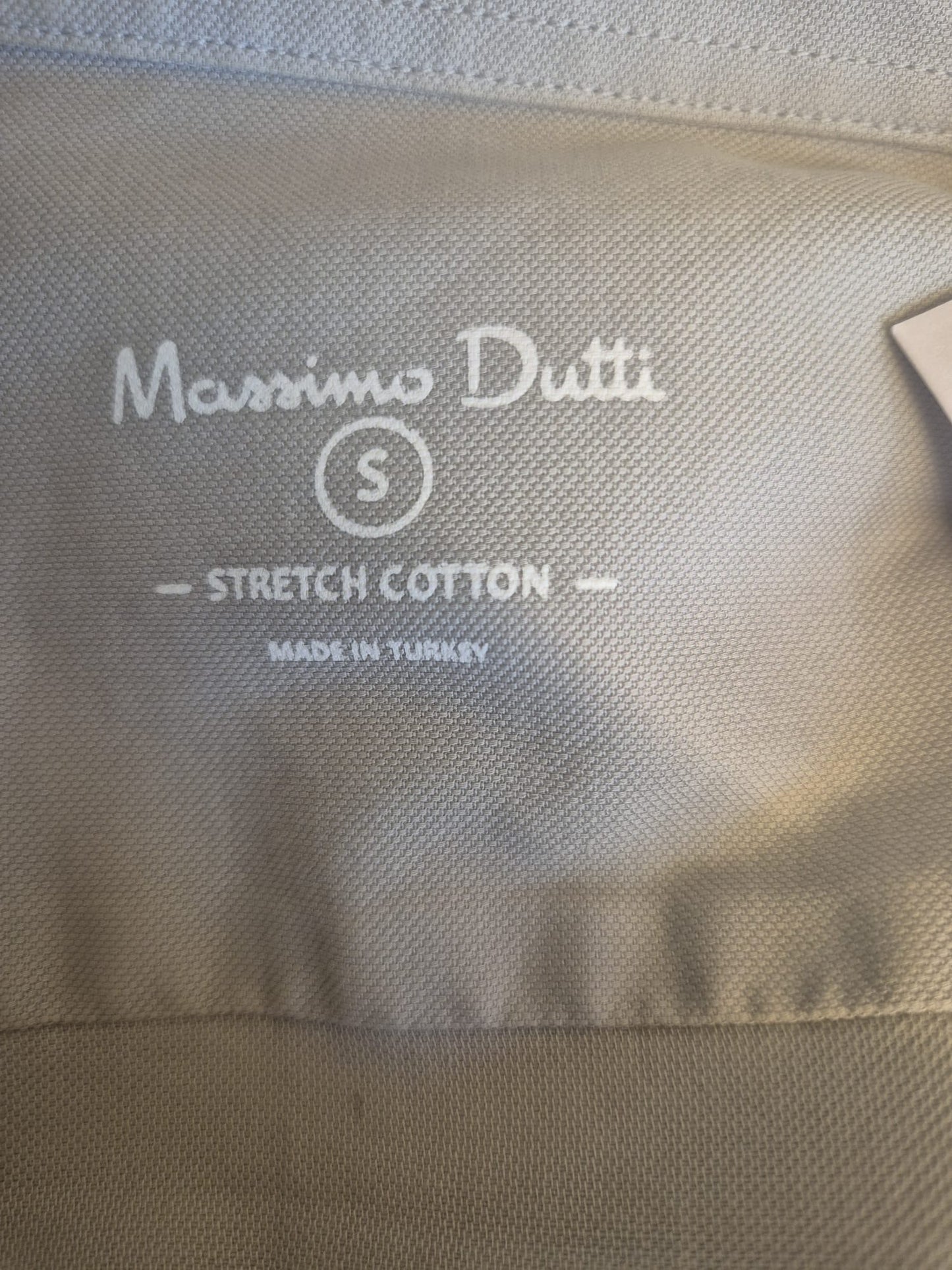 Men's Massimo Dutti Grey 97% Cotton Shirt Size Small