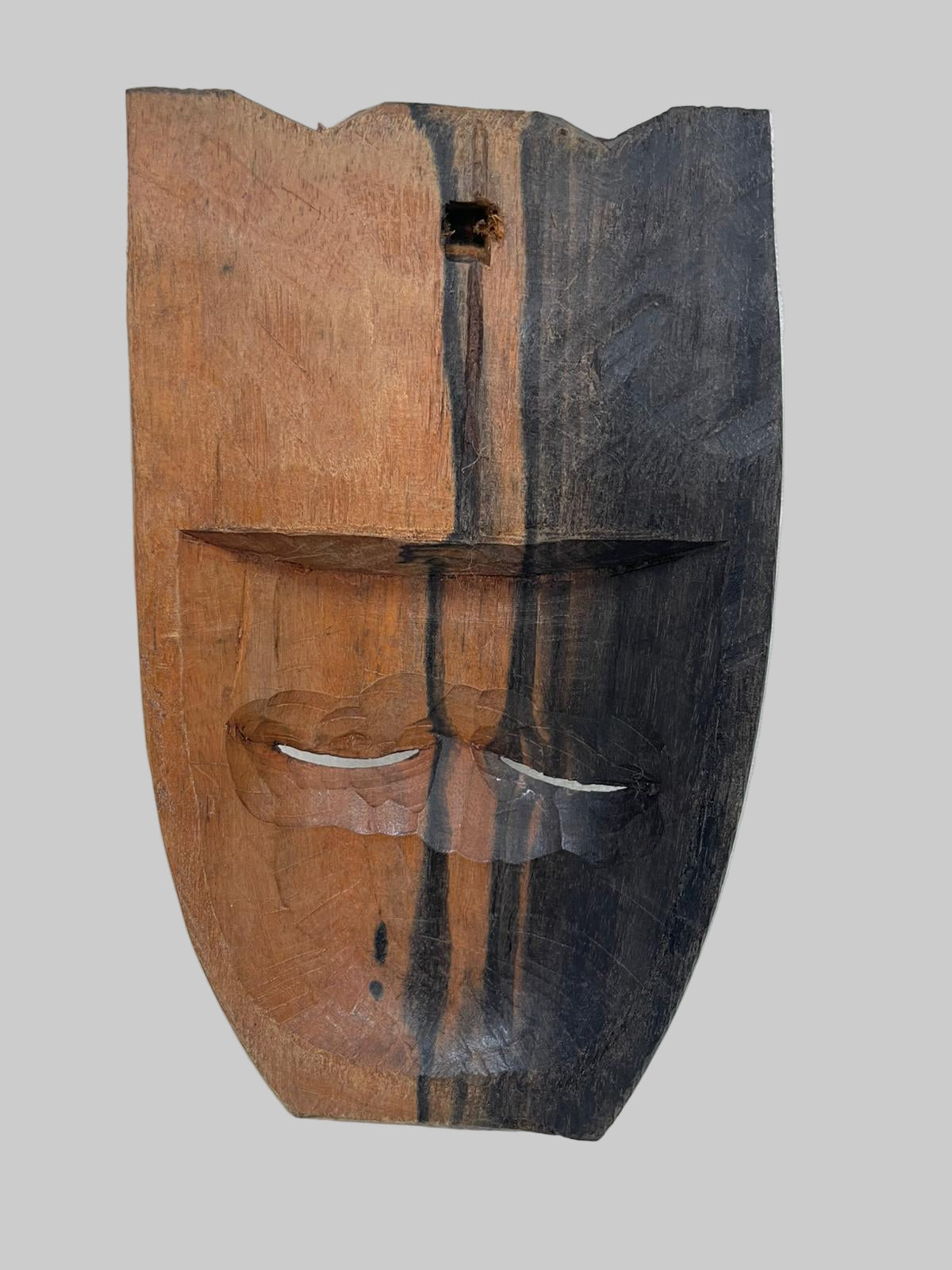 Hand Carved Wood Wall Decor Tribal Mask Man + Woman