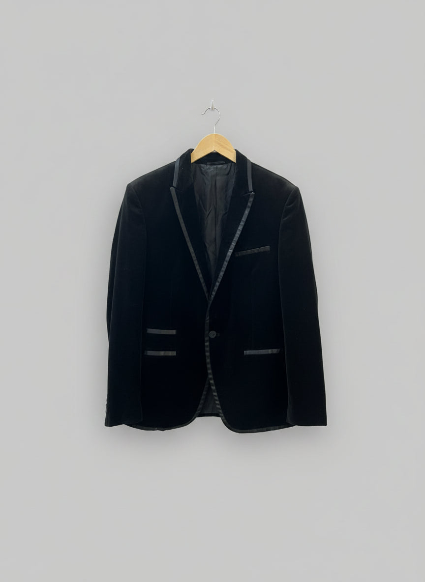 Rohit Gandhi + Rahul Khanna Men's Black Velvet Blazer UK M/L