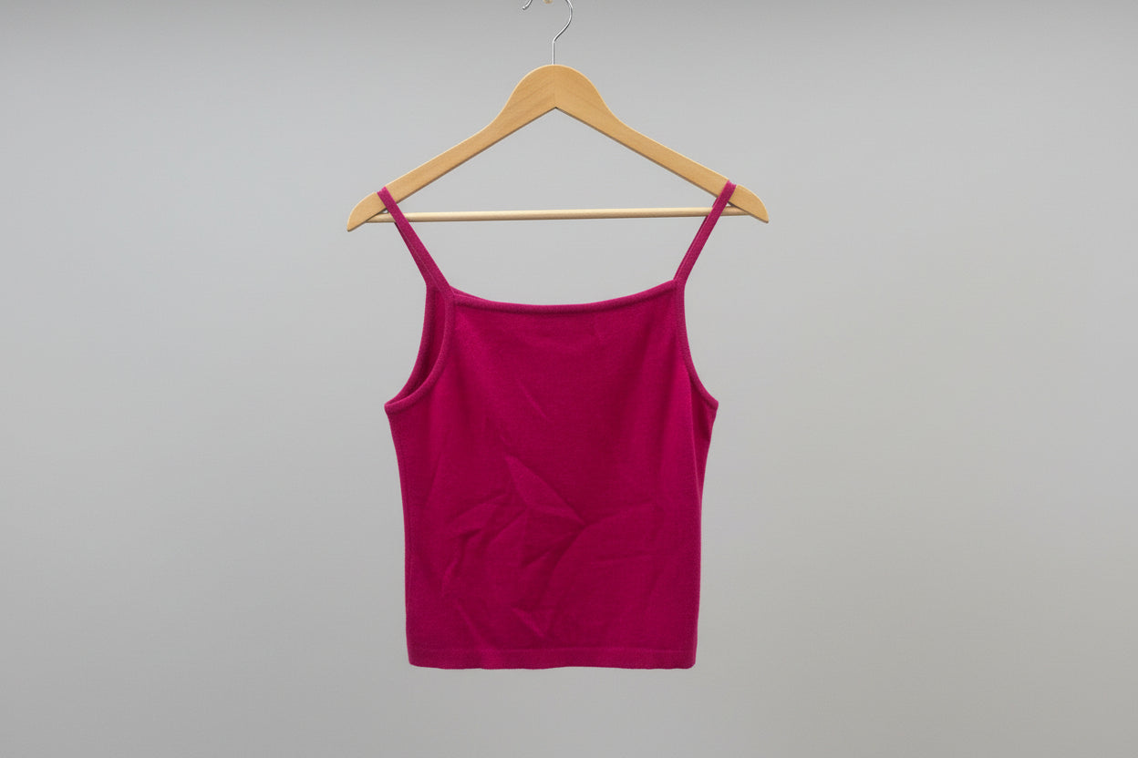 BRORA PINK CASHMERE SET - Cardigan UK Size 10 & Tank Top/Vest UK Size 8 (USED)
