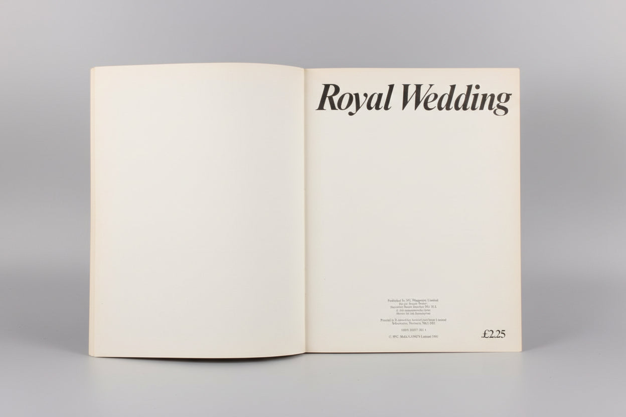 Royal Wedding Charles Diana 1981 Commemorative Book