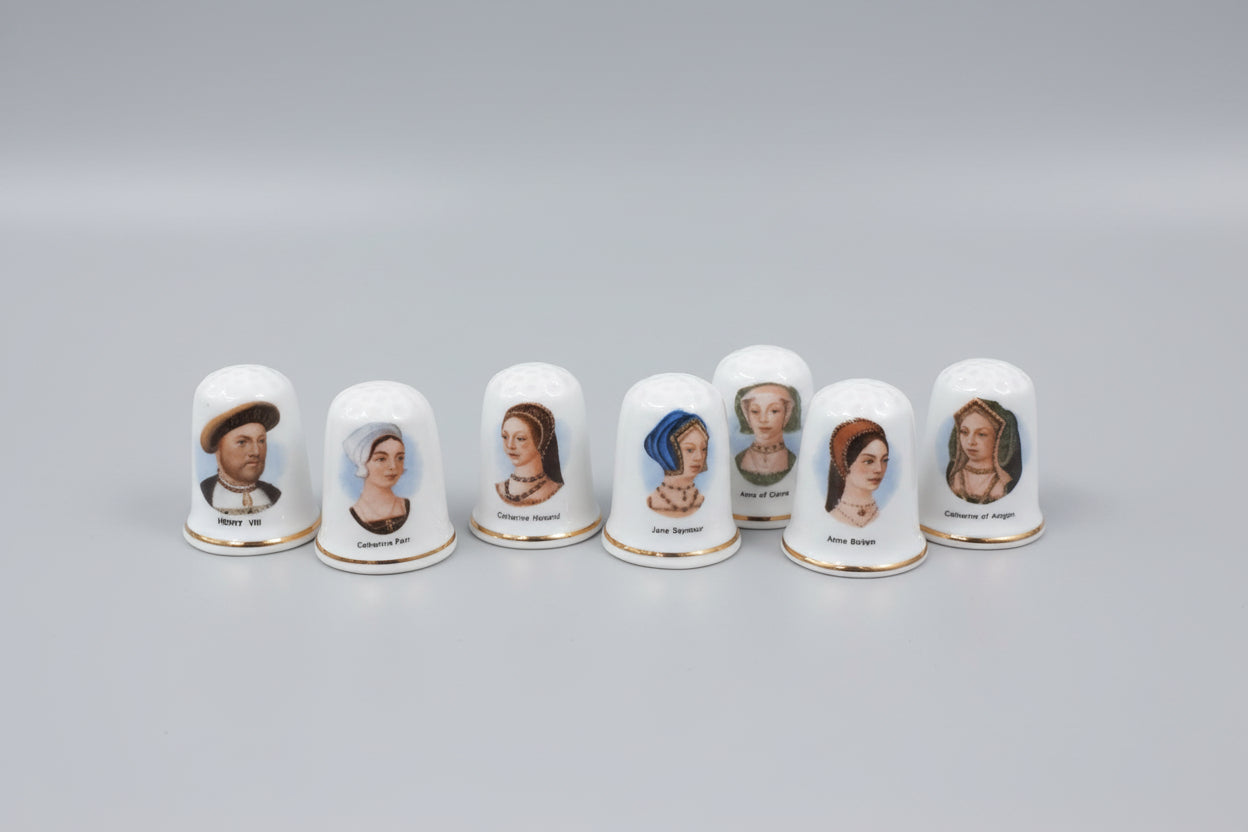 Collectable Thimbles - Henry VIII - 7 x Thimble Collection - Ceramic