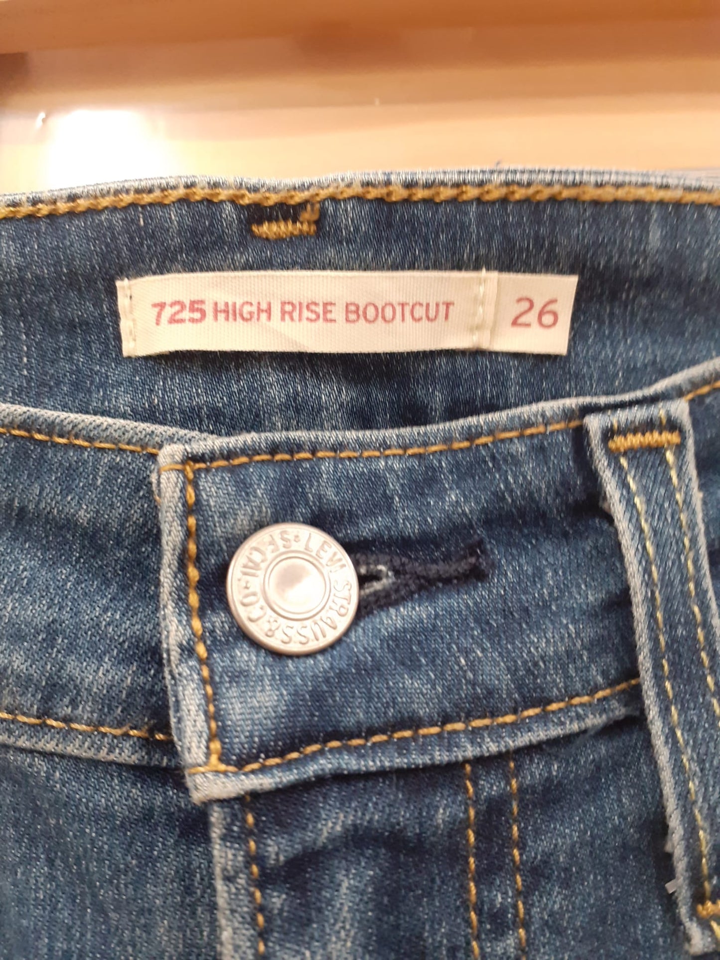 Ladies Levi Strauss Blue Jeans - UK 8 EU 36 Straight Kick-Flare