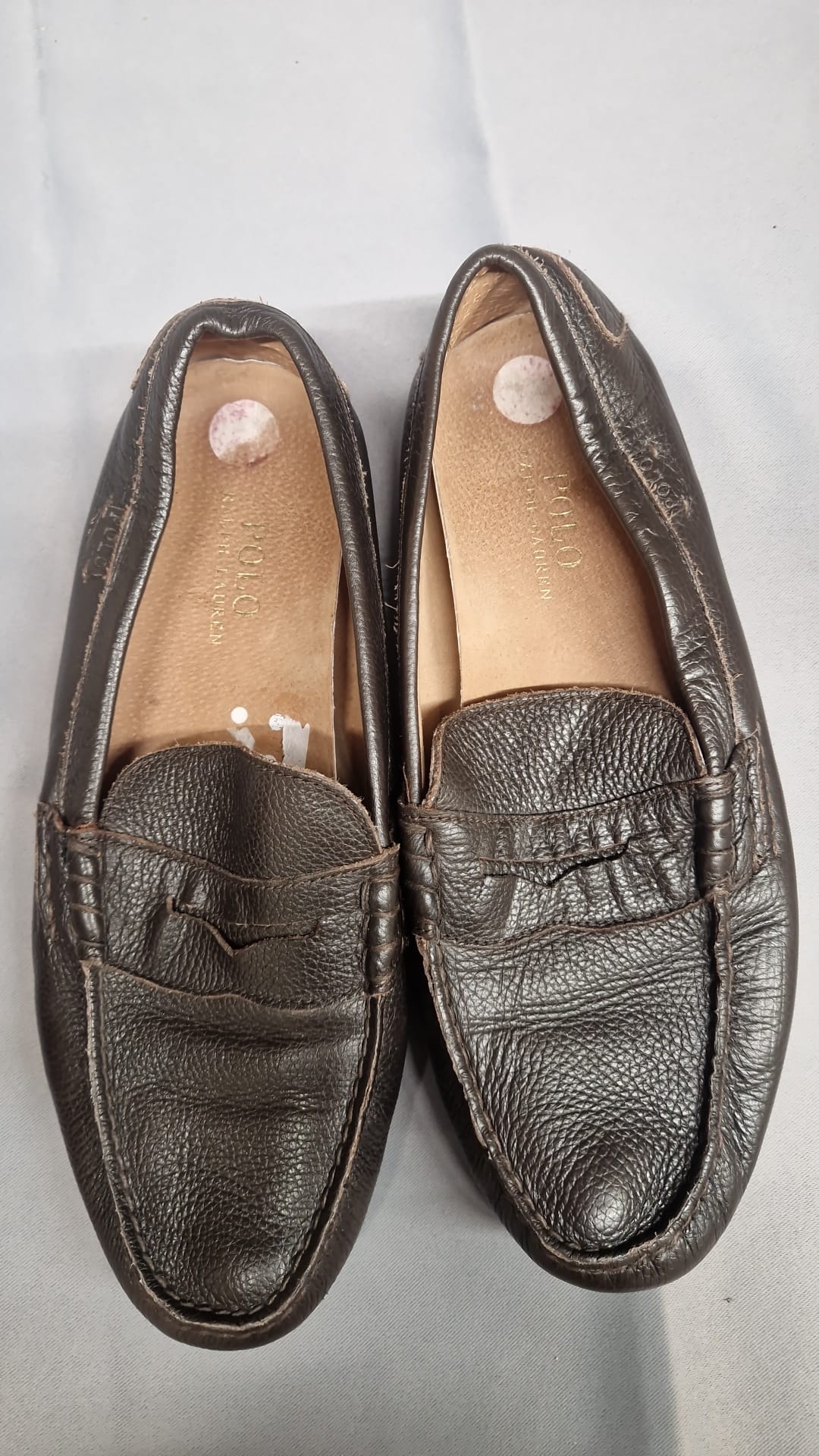 Polo Ralph Lauren Men’s Vintage Brown Leather Moccasins UK 9 EU 43