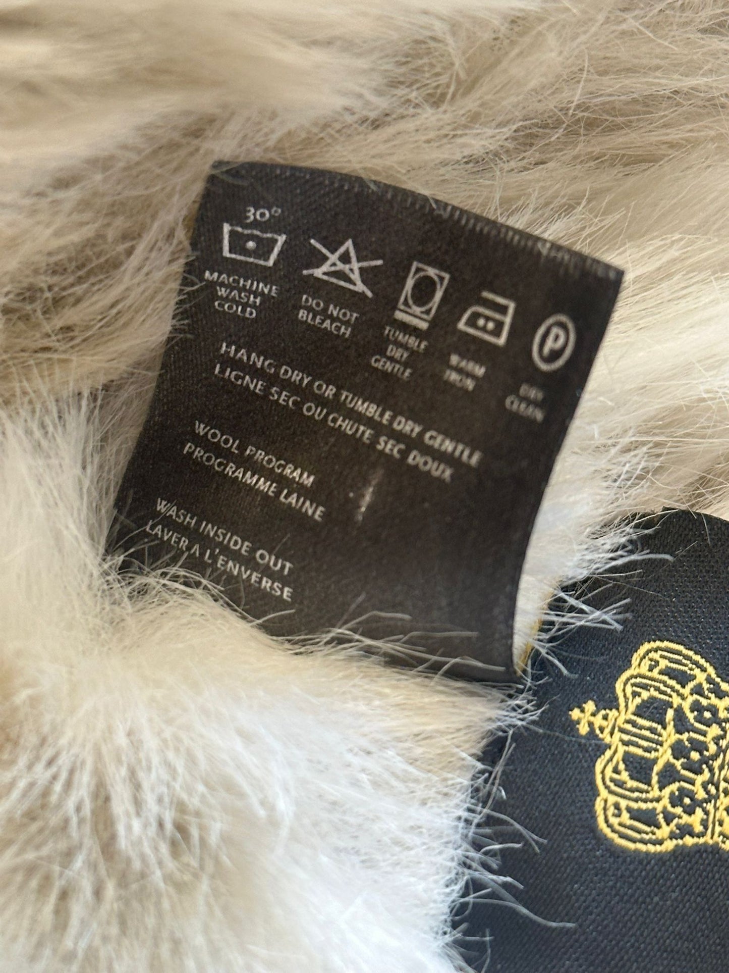 BARTS Fur Deluxe White Winter Hat 100% Faux Fur