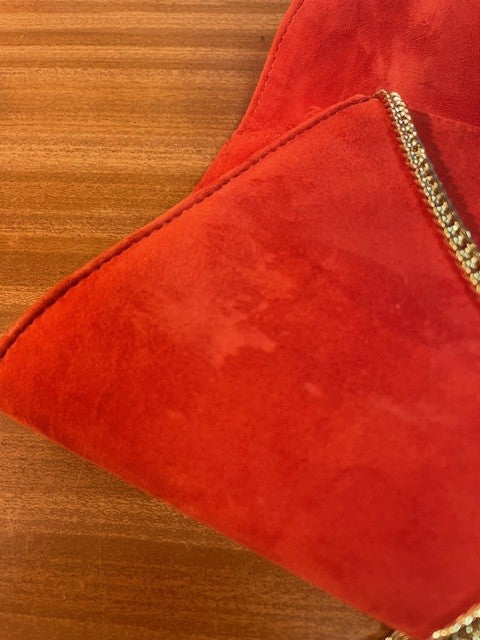 Sole Bliss suede shoes and handbag size UK7.5 in vibrant orange