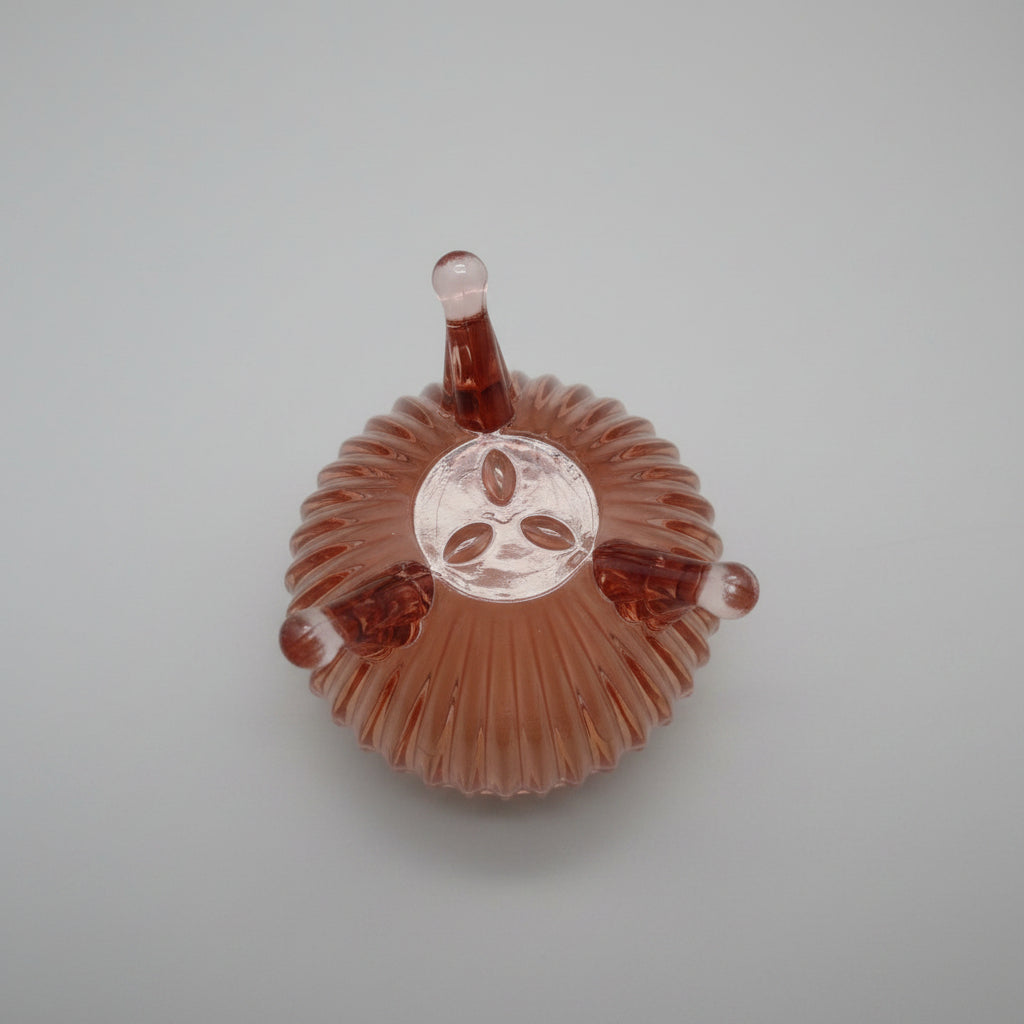Mid-Century Pink Lidded Candy Dish