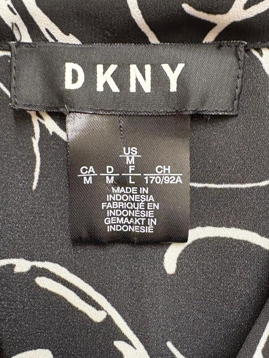 DKNY Pussy Bow Abstract Print Blouse SIZE MEDIUM USED EXCELLENT CONDITION