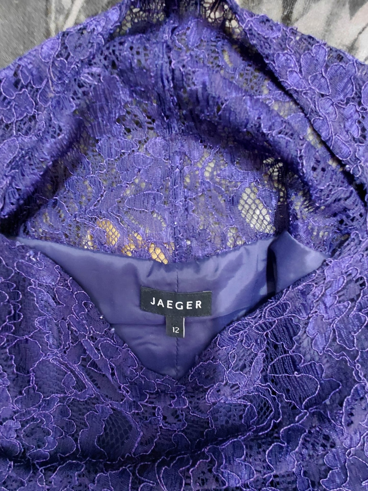 Purple lace dress by Jaeger size 12