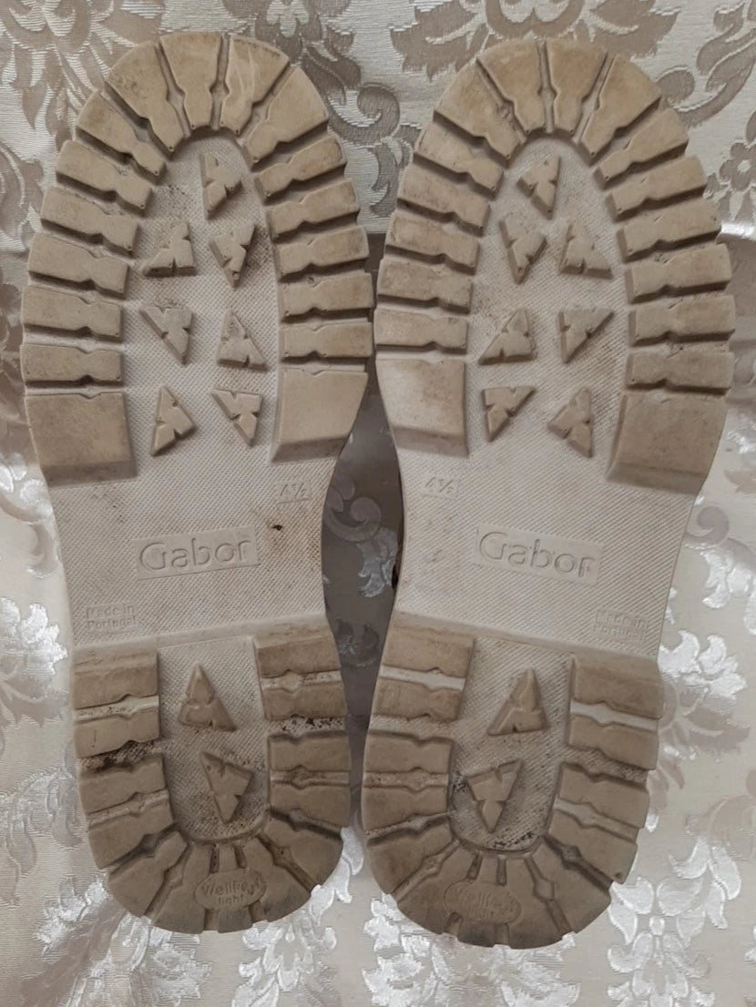 Gabor Tan Chunky Suede Ankle Boots Chelsea Size 4.5