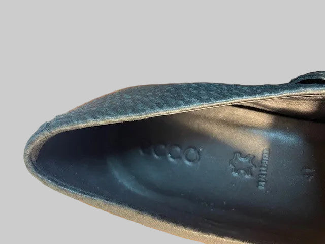 ECCO womens skyler 45 Mary Jane Black leather Wedge size 41 UK shoe size 7.5 Brand new perfect