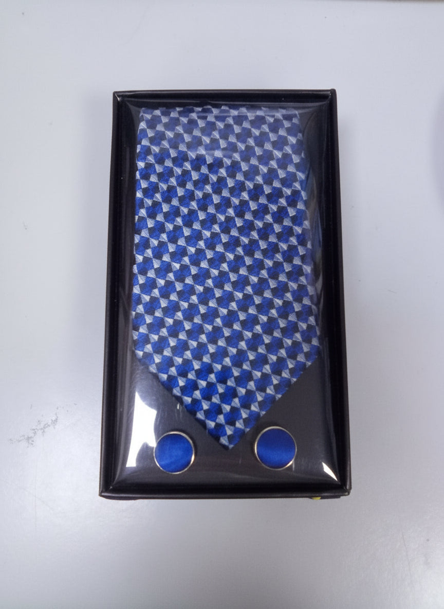 Duchamp Silk Tie with matching cufflinks