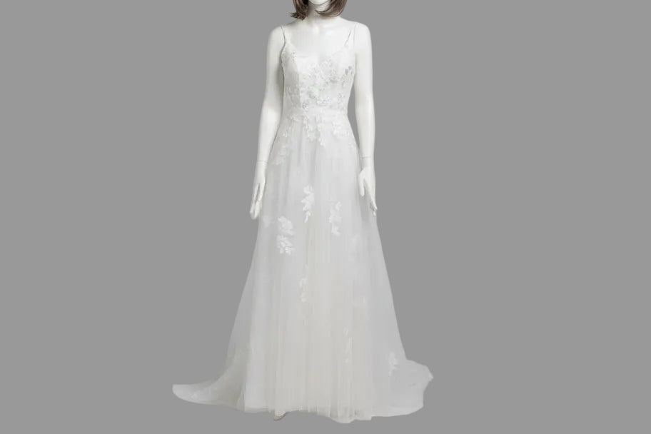 Stunning STACEES Wedding Dress With Detachable Overskirt BNWT Size 8 EU 36 Floaty Floral