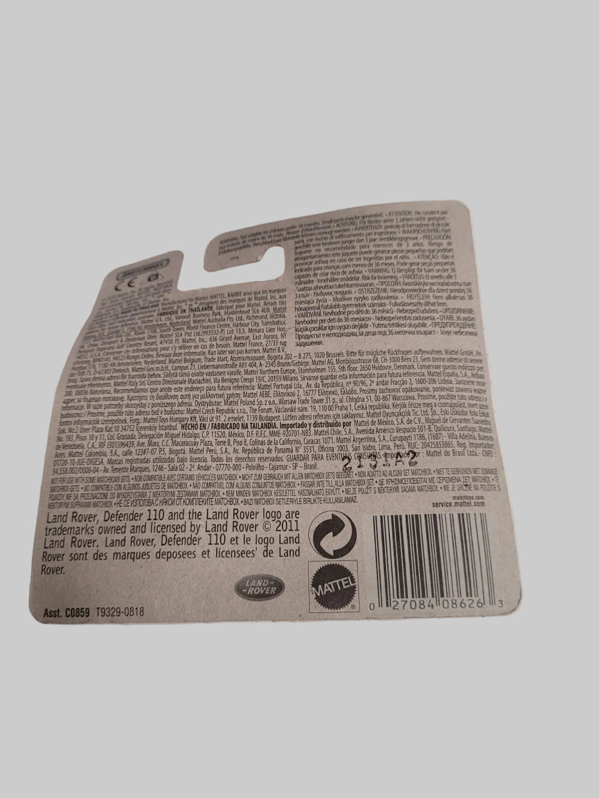 Matchbox Land Rover Defender 110 Truck 72/75 White Truck