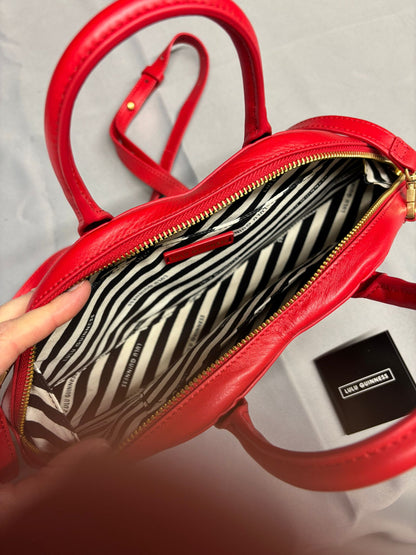 Lulu Guinness Red Lip Shoulder Bag Dustbag
