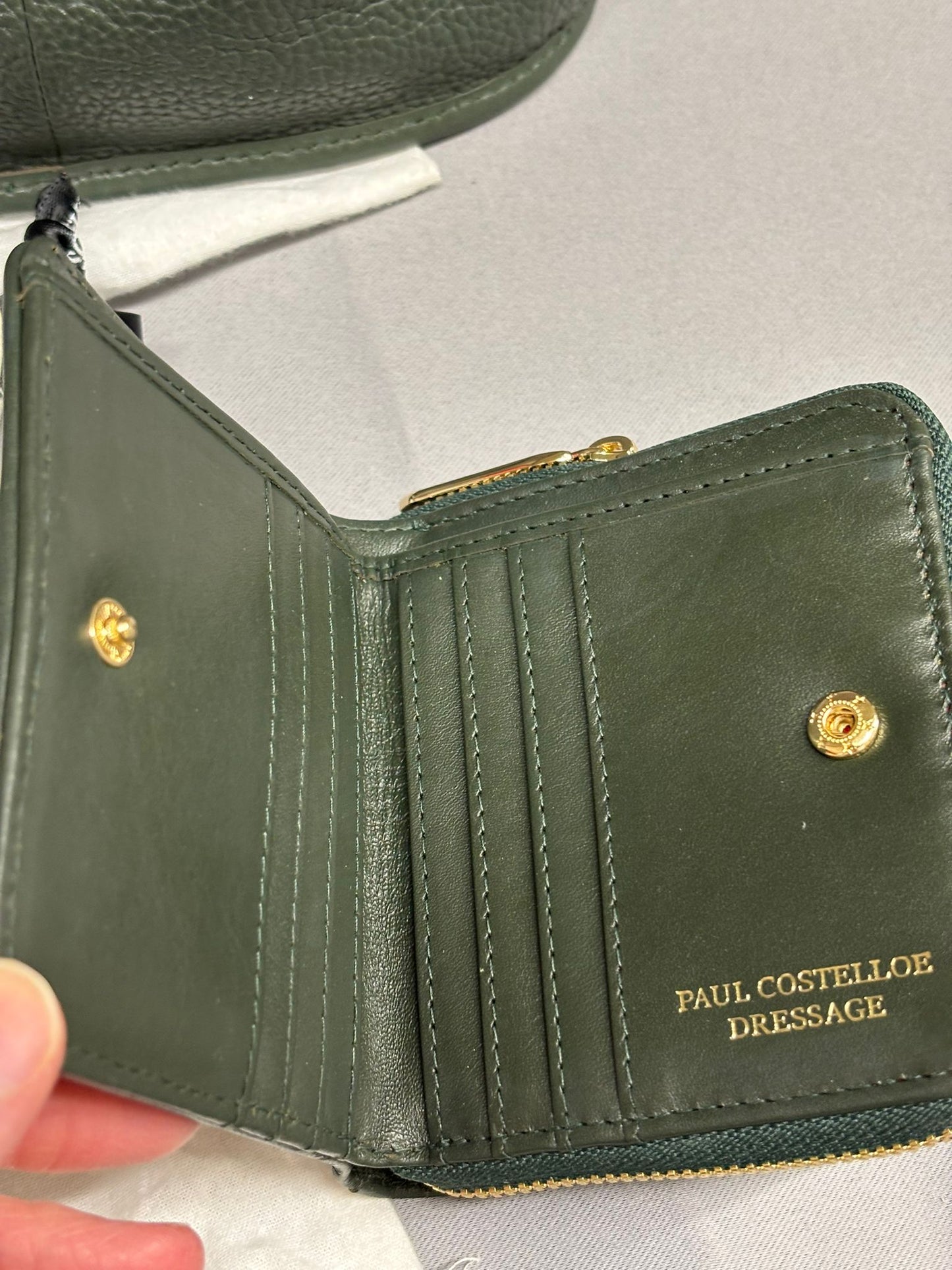 Paul Costelloe Green Crossbody Leather Bag and Matching Purse New