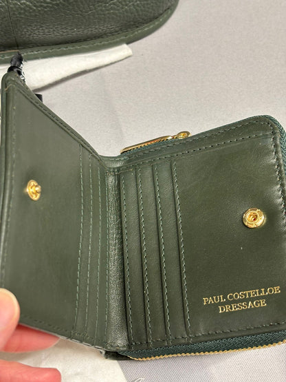 Paul Costelloe Green Crossbody Leather Bag and Matching Purse New
