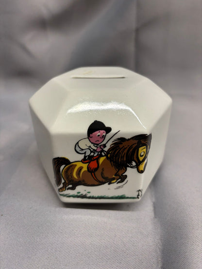 Vintage Threlwell Hexagonal Money Box