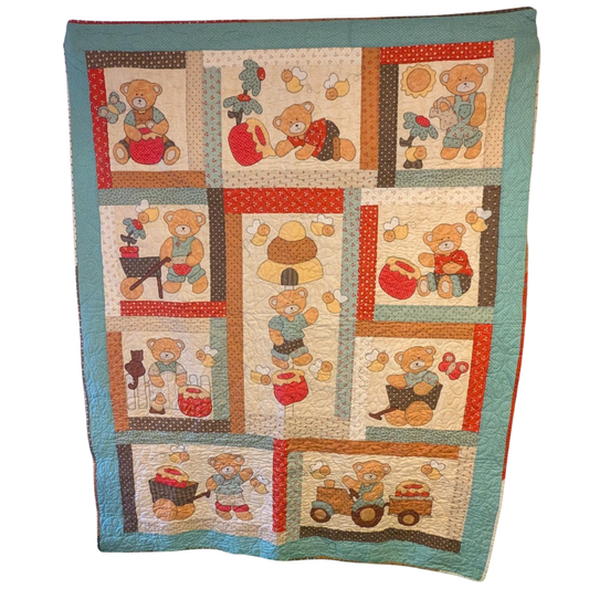 Handmade thick patchwork quilt