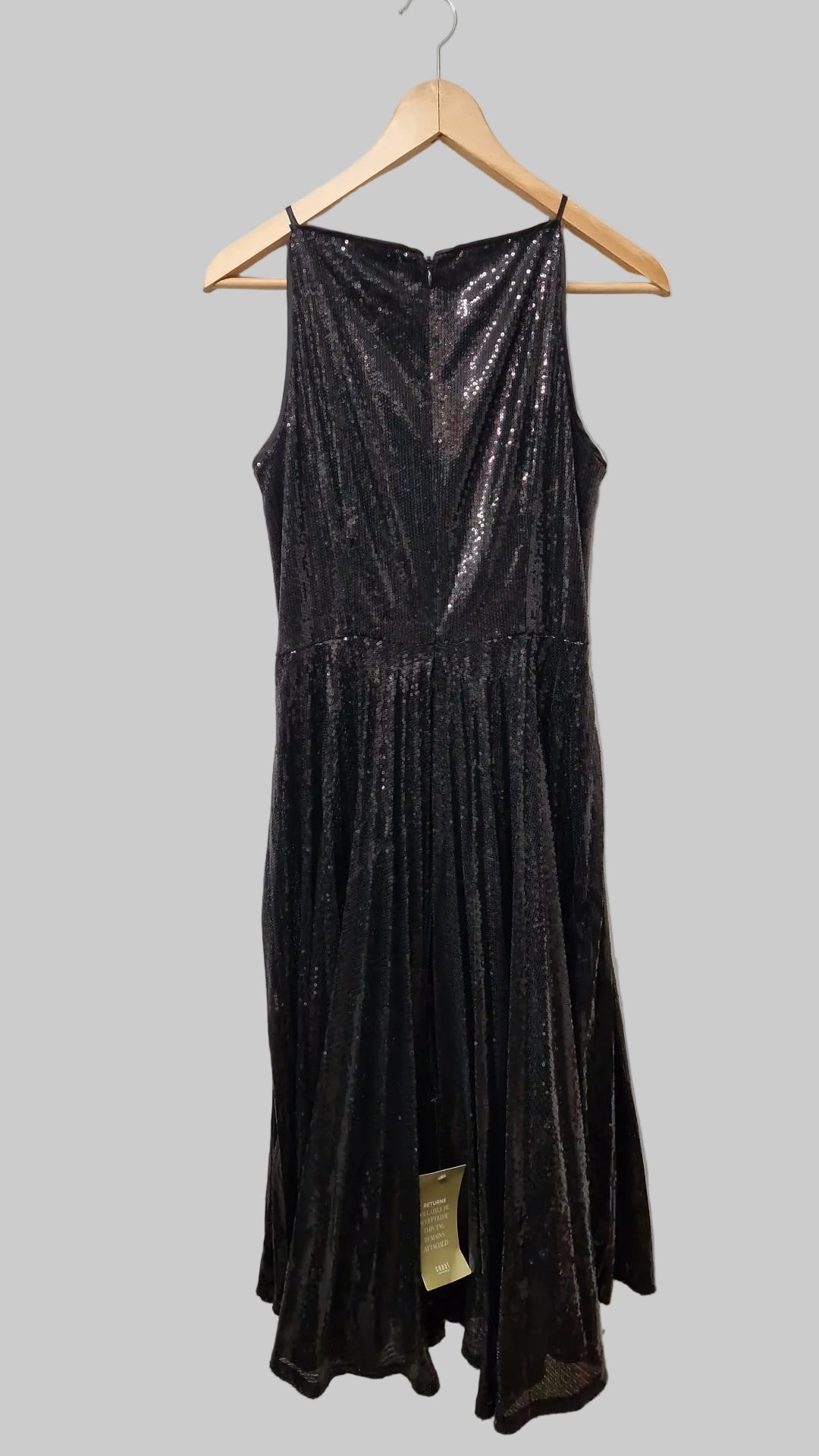 Coast vivianna pleated sequin dress, black, size 12 BNWT