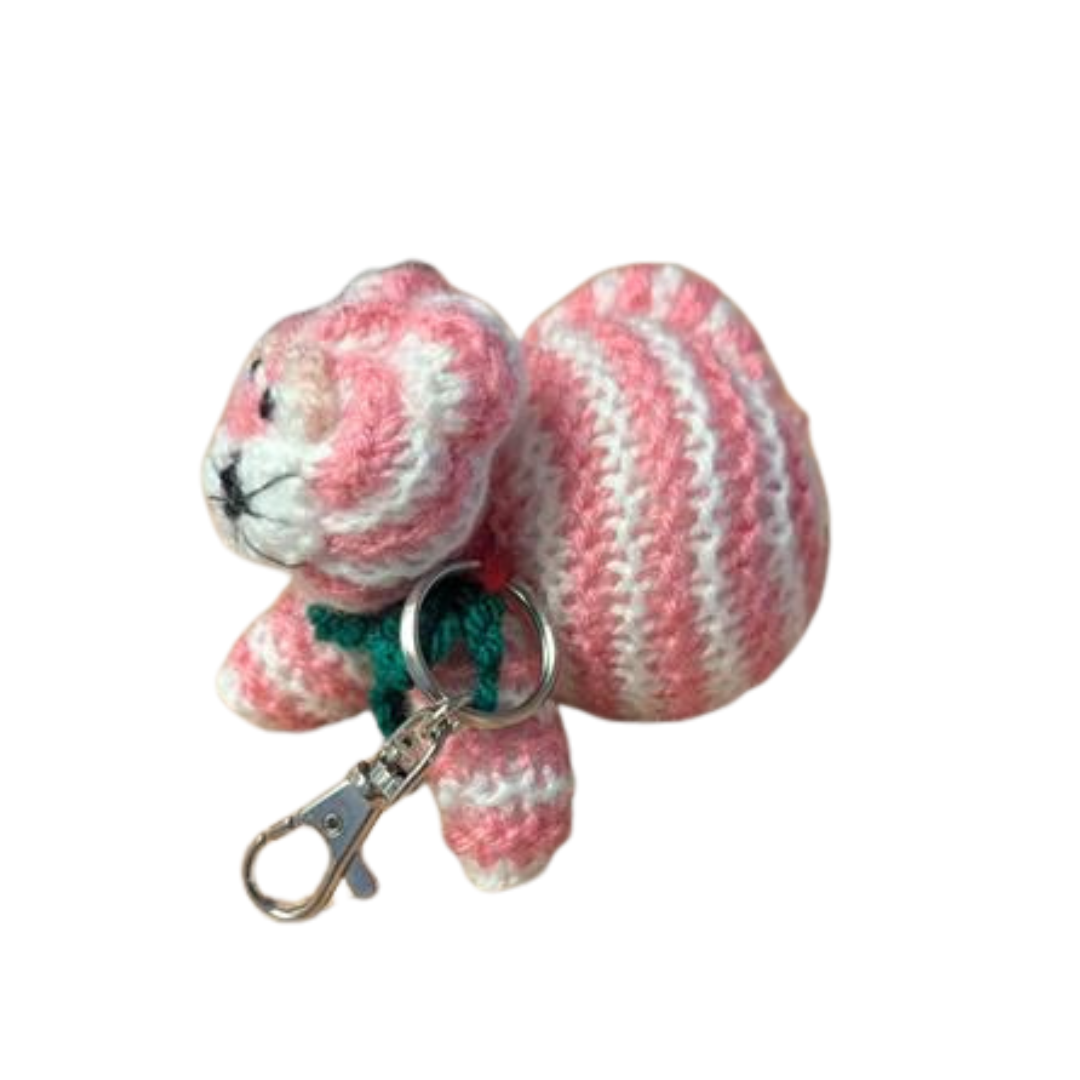 Bagpuss Knit Keychain
