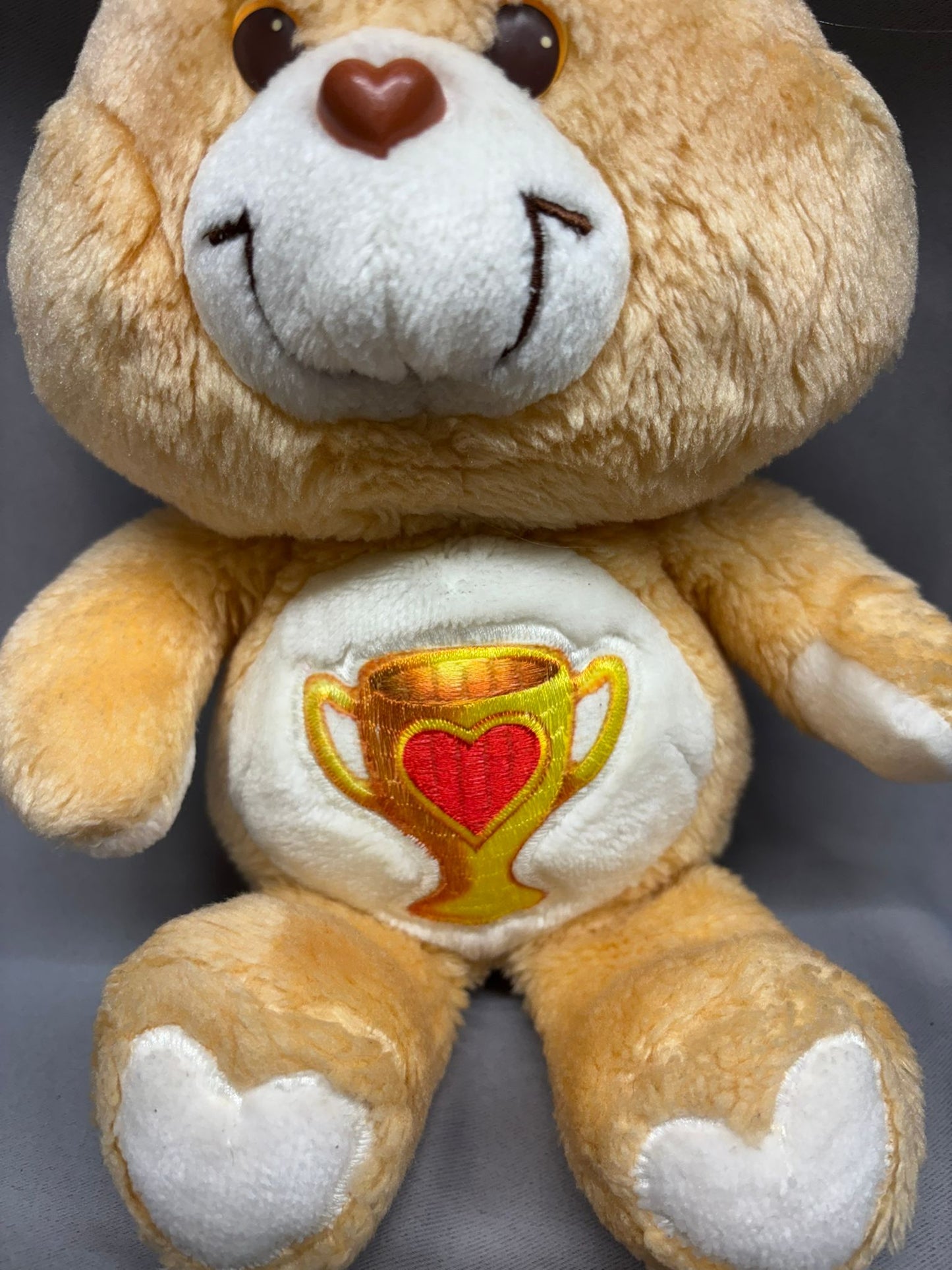 Vintage Original 1980's Care Bear Cousin 12" Champ Bear Plush Pre-love
