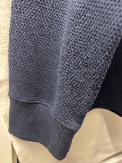 BNWT Folk (3) Blue Garter Jumper Size Medium 1/4 Zip Cotton Blend