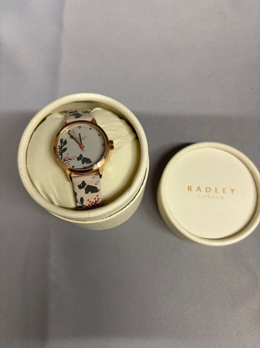 Radley Analogue Watch BNWT Grey Pink Fully Working With Battery