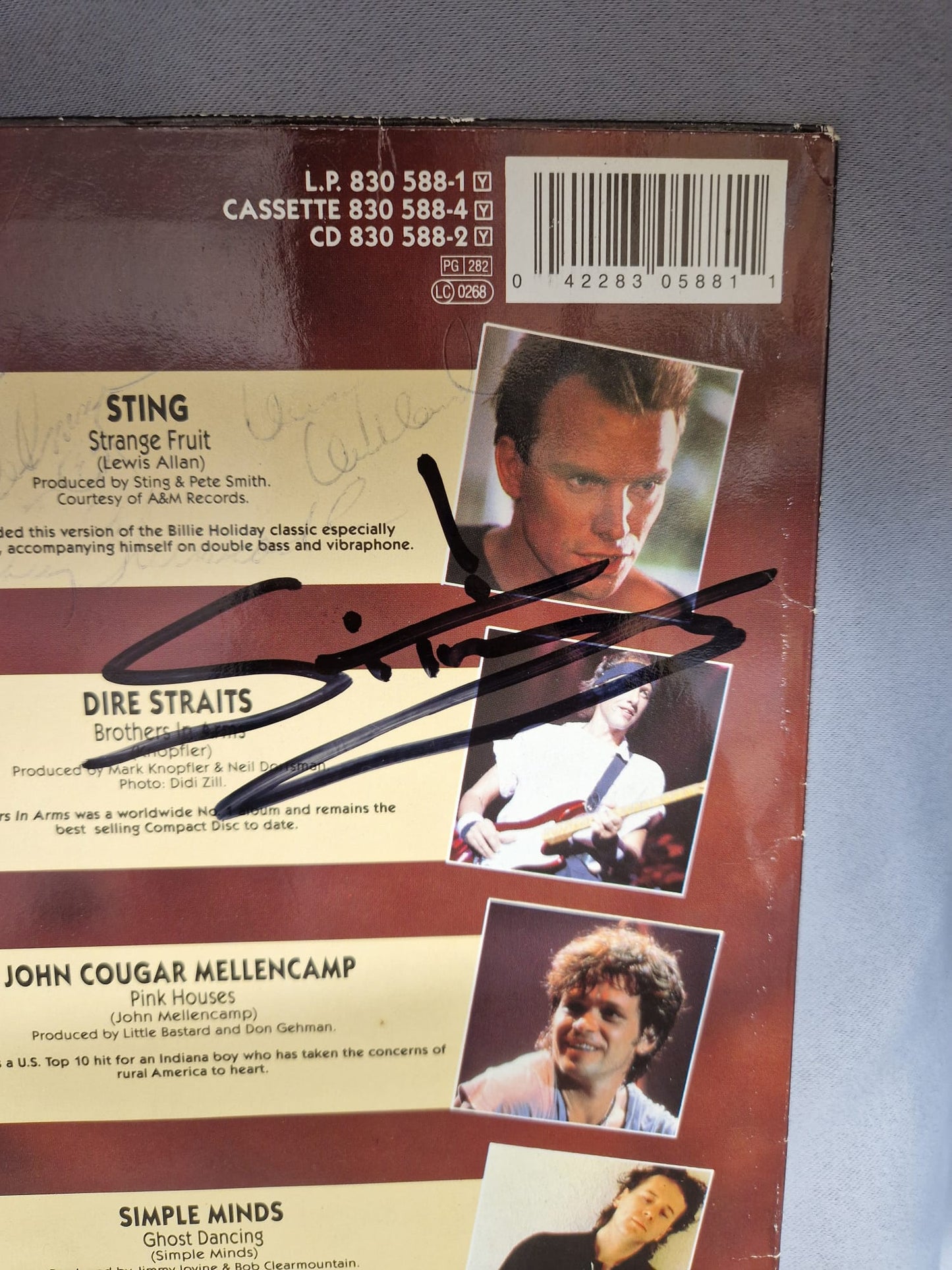 conspiracy of hope signed LP, Sting (used)