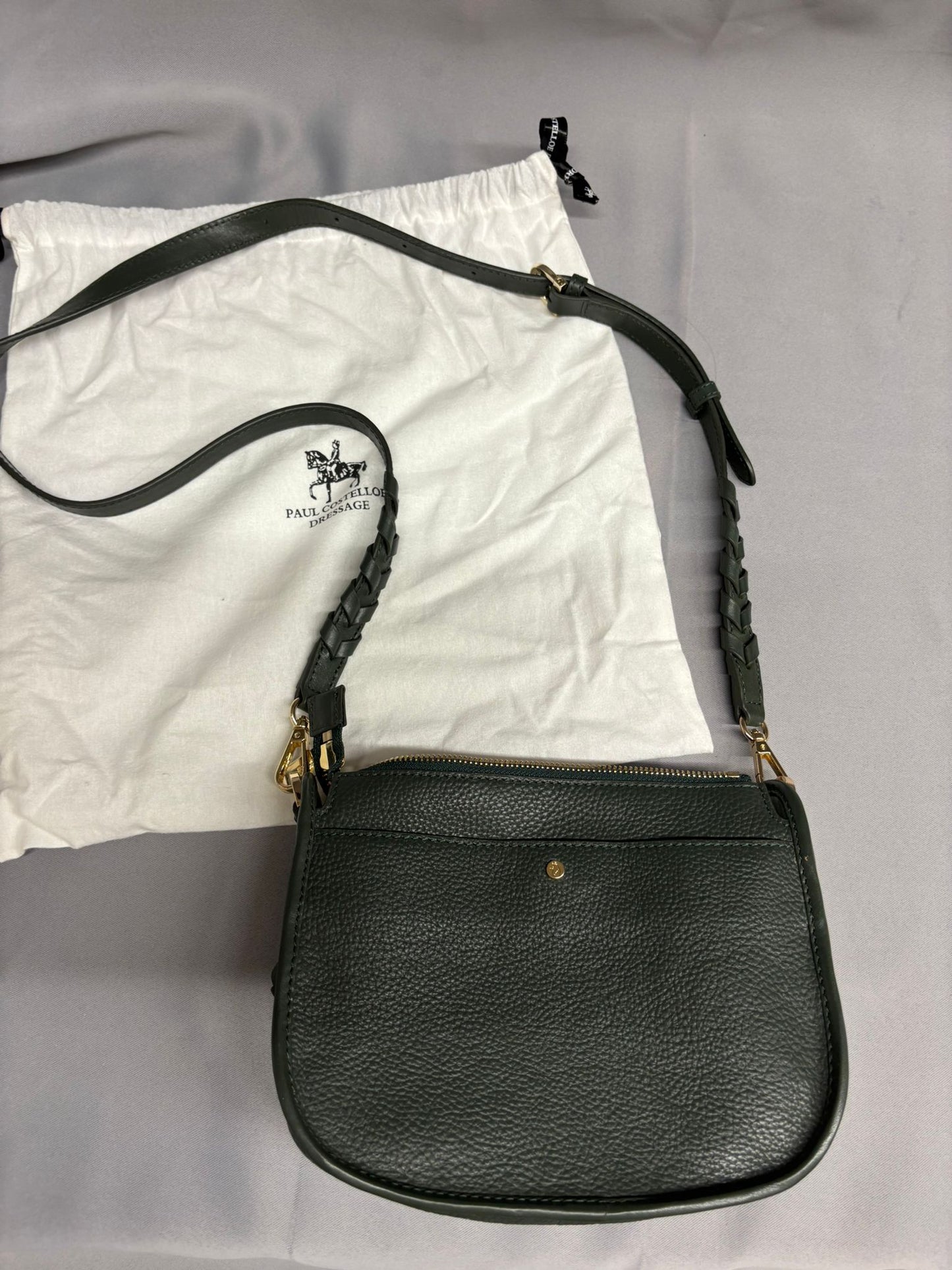 Paul Costelloe Green Crossbody Leather Bag and Matching Purse New