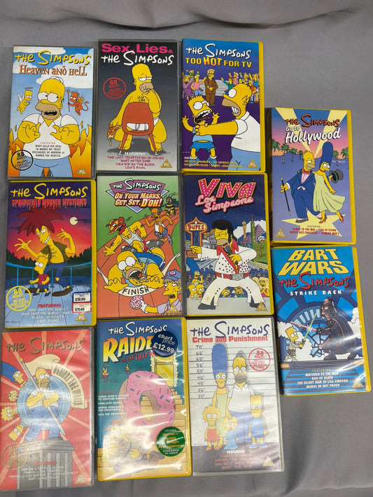11 Simpsons VHS Cassettes Cartoon Matt Groening
