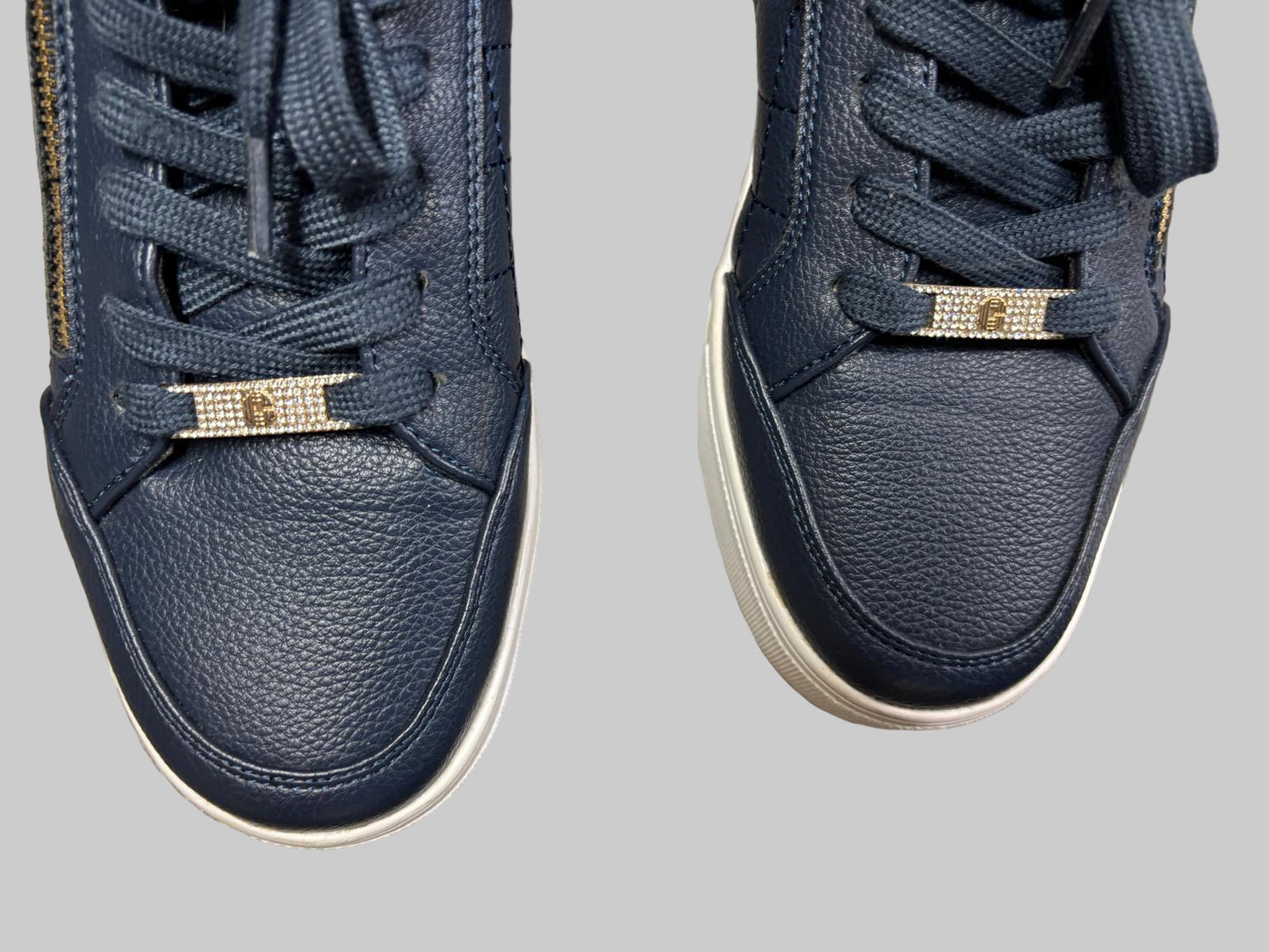 Carvella Navy Zip Up Pumps EUR38