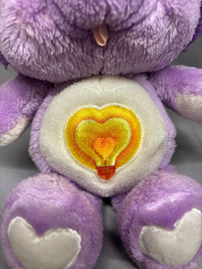 Vintage Original 1980's Care Bear Cousin 12" Bright Heart Raccoon Plush Pre-love