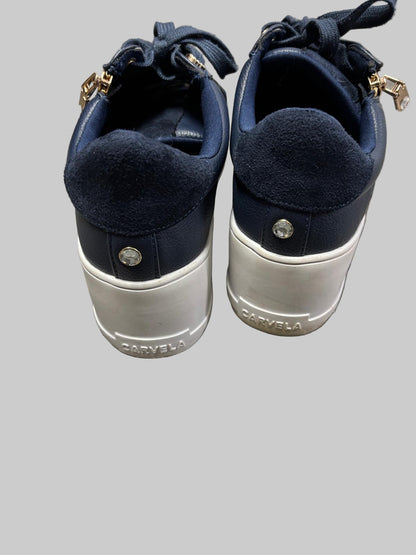 Carvella Navy Zip Up Pumps EUR38