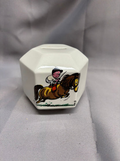 Vintage Threlwell Hexagonal Money Box