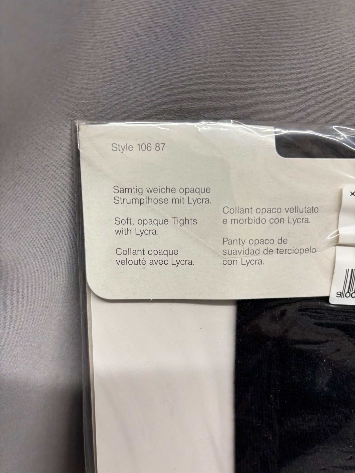 Wolford Velvet De Luxe Black Tights Size Small