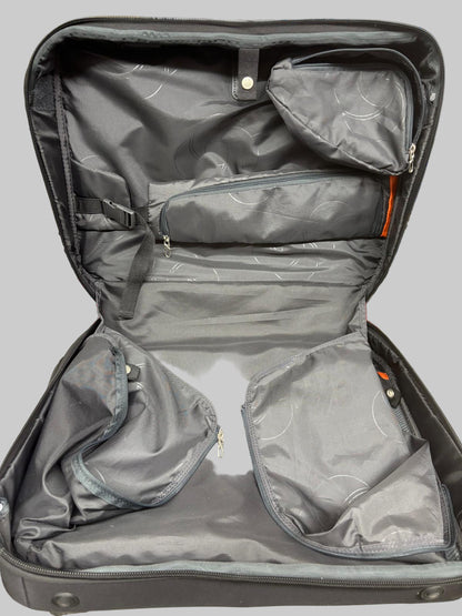 Samonite Black Travel Suitcase Canvas Top-Handle Zipped Case