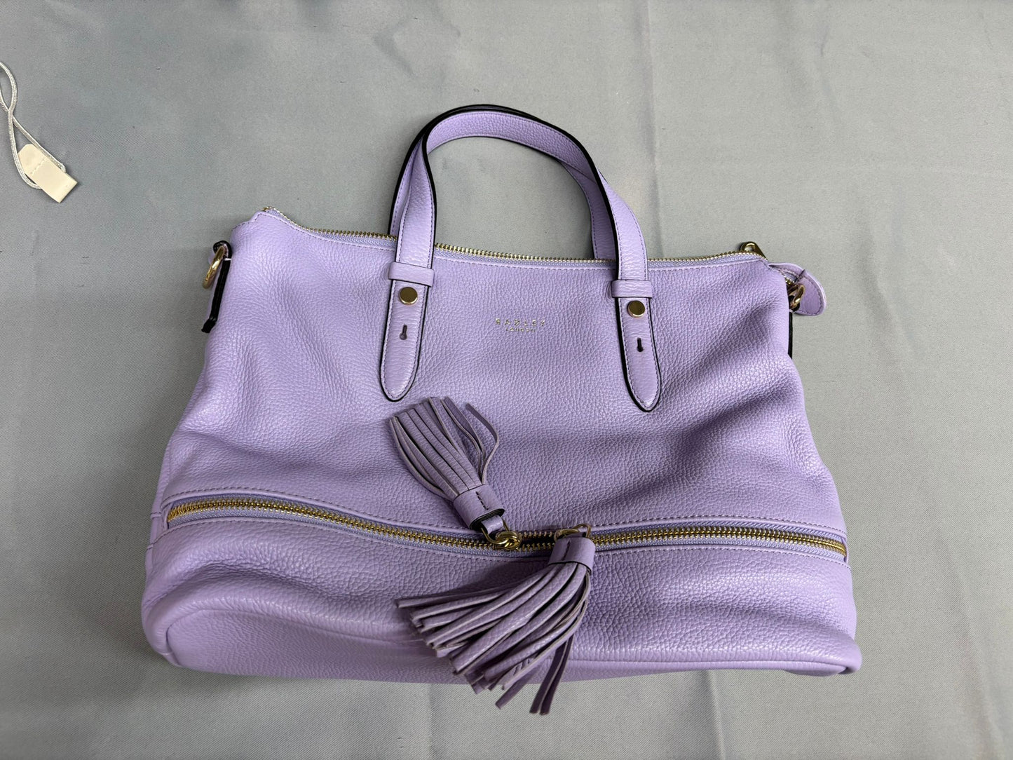 Radley Lilac Handbag Gold Metalwork Medium Sized