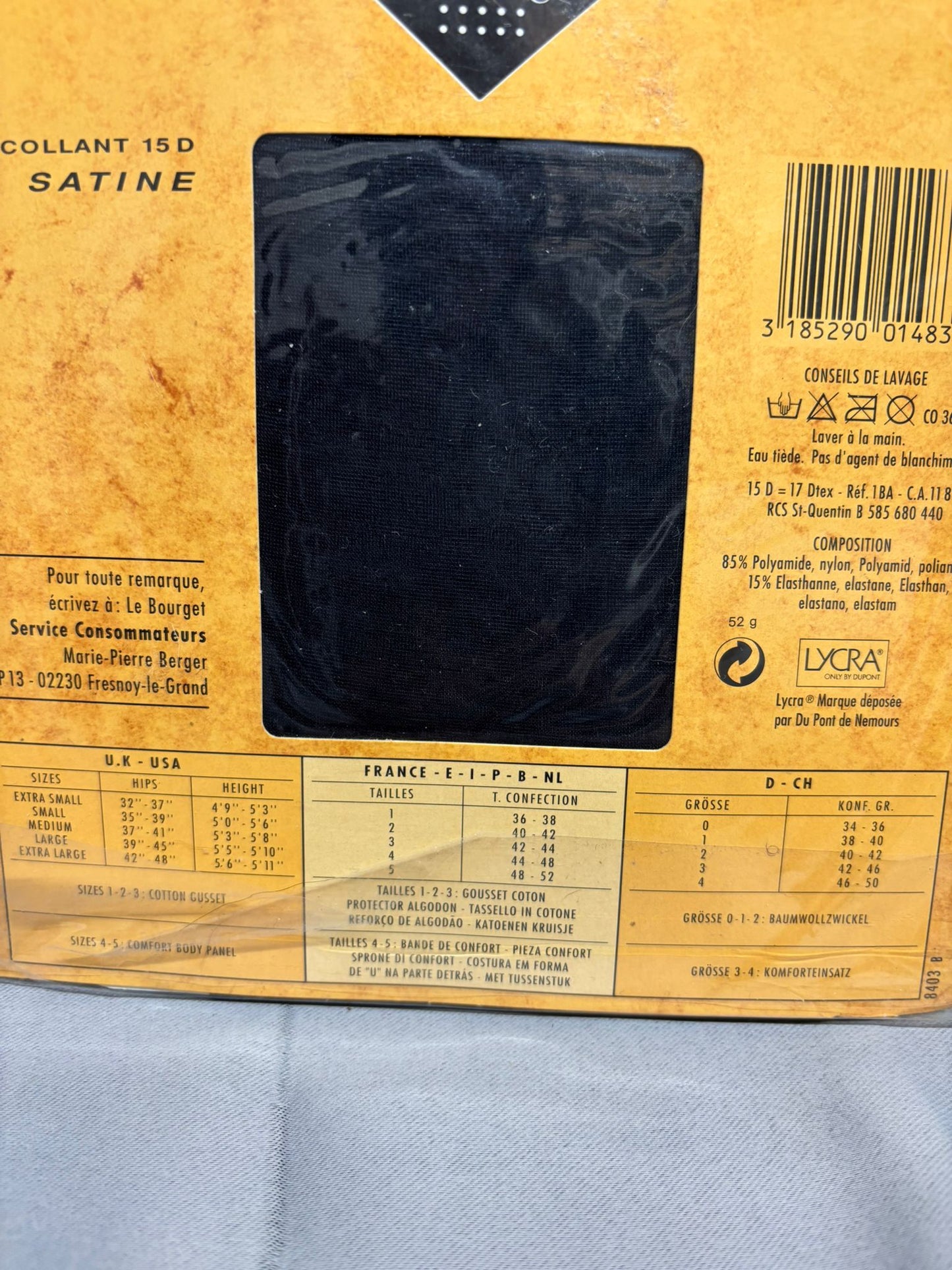 Voilance Satine 15 Denier Tights Matelot Navy Blue 2 Pairs Size S