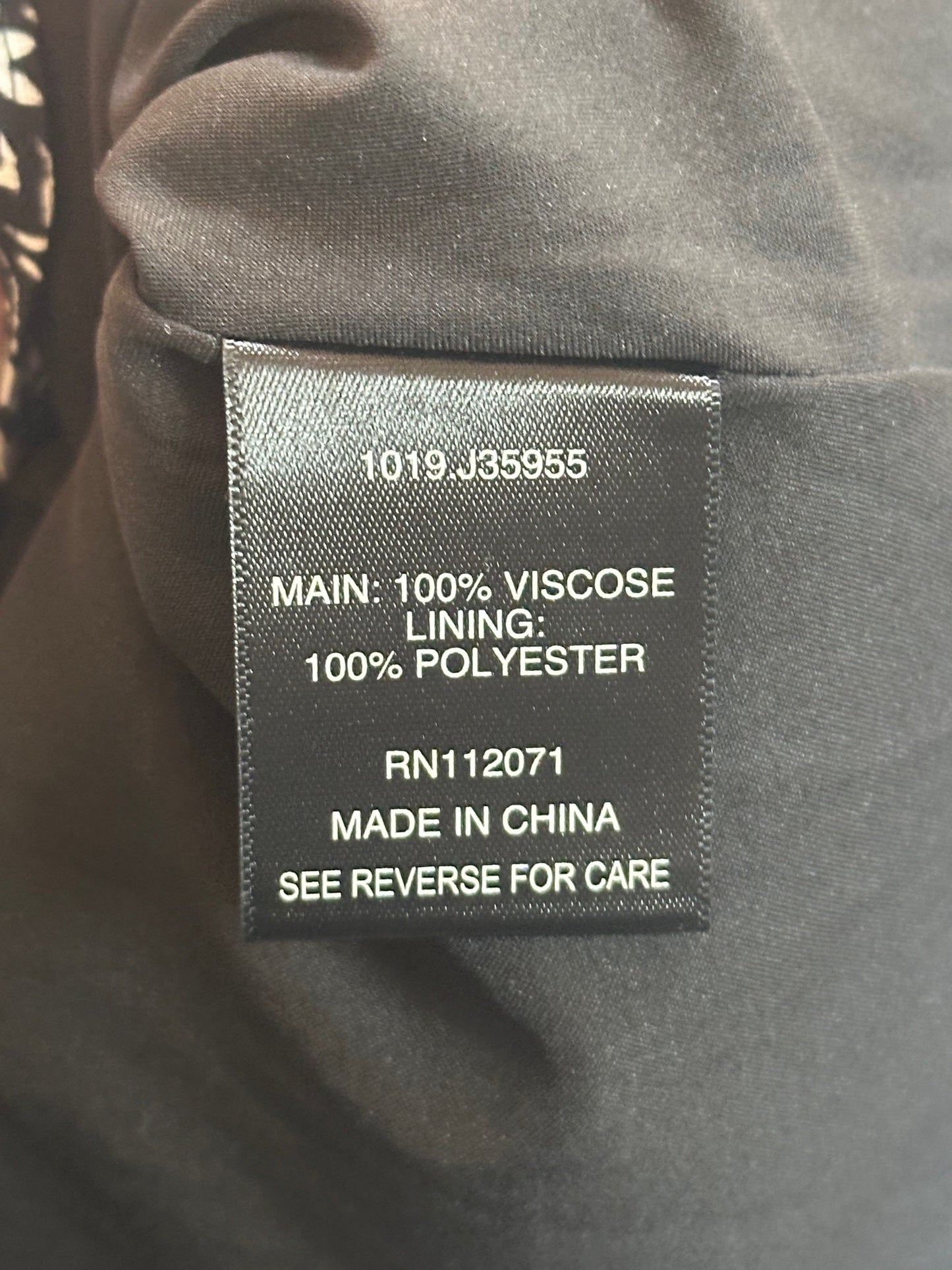 JIGSAW Dress Knee Length Black and White Floral Print UK 14