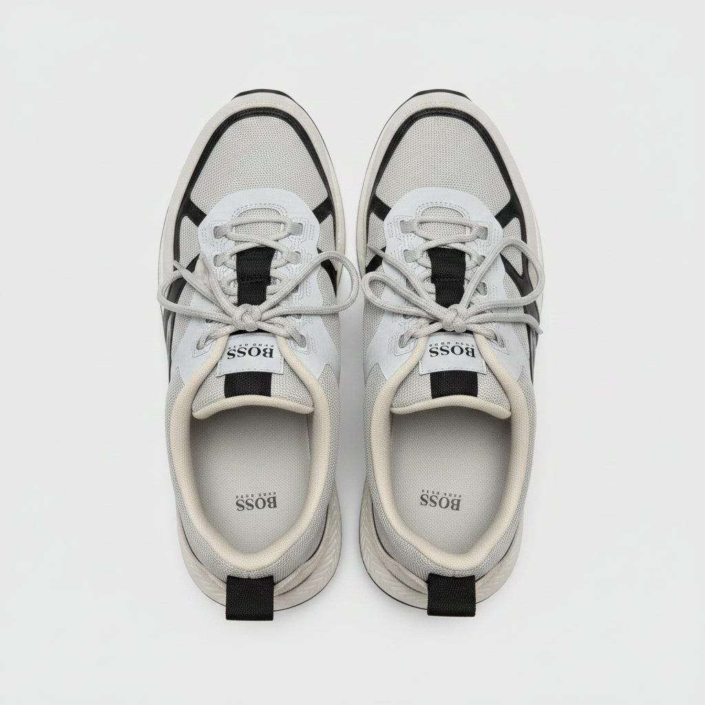 Hugo Boss Grey Trainers EU 41 Lace-Up Sneakers