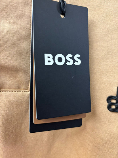 BNWT Hugo Boss Mercerized Oversized Fit Beige & White Long-Sleeve Size XL