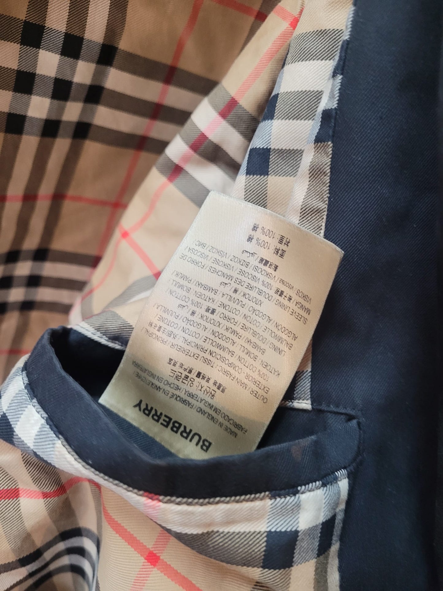 Burberry 'The Paddington' Black Jacket Size 46 Cotton-Blend Mac Trench Jacket