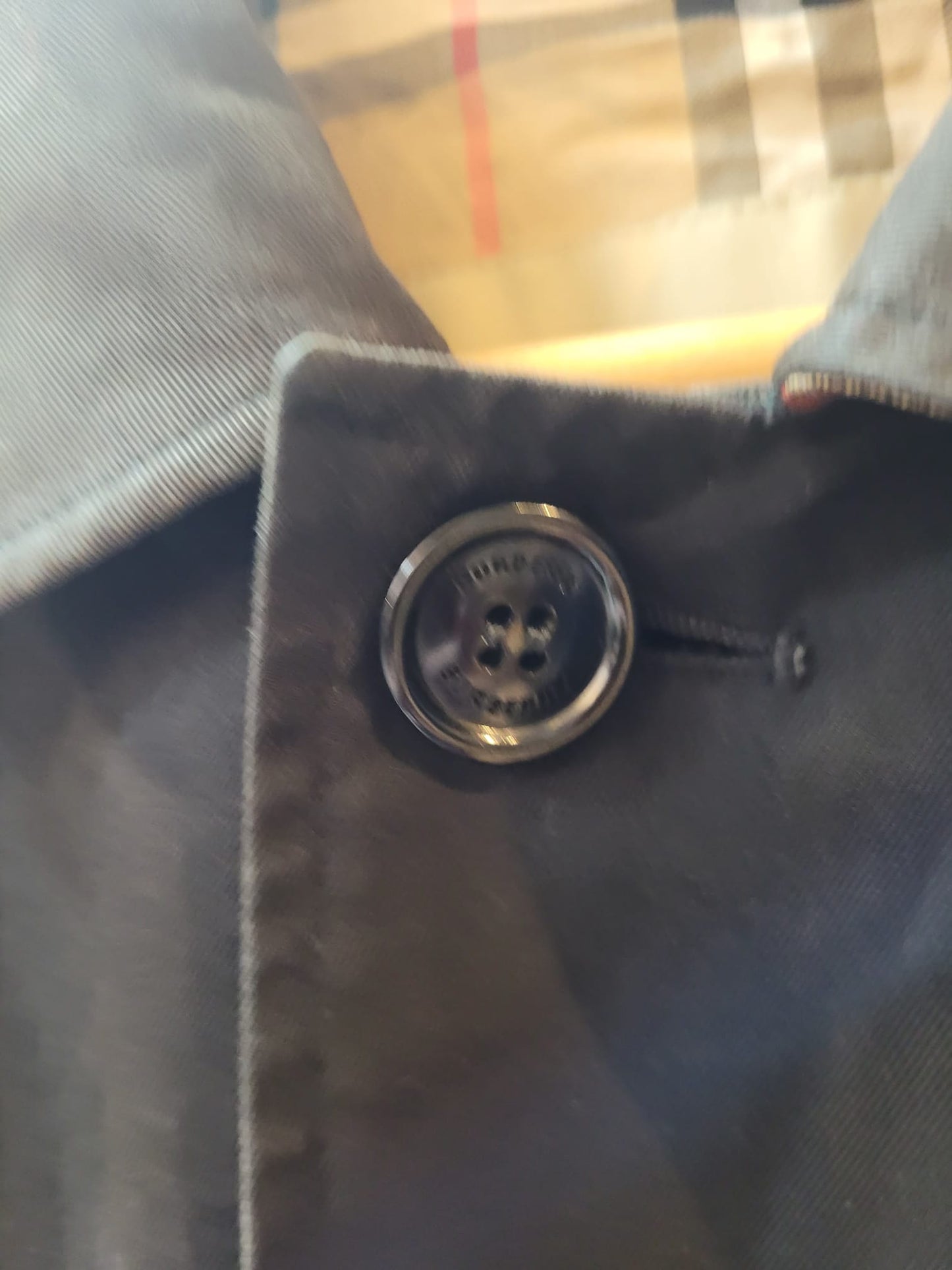 Burberry 'The Paddington' Black Jacket Size 46 Cotton-Blend Mac Trench Jacket