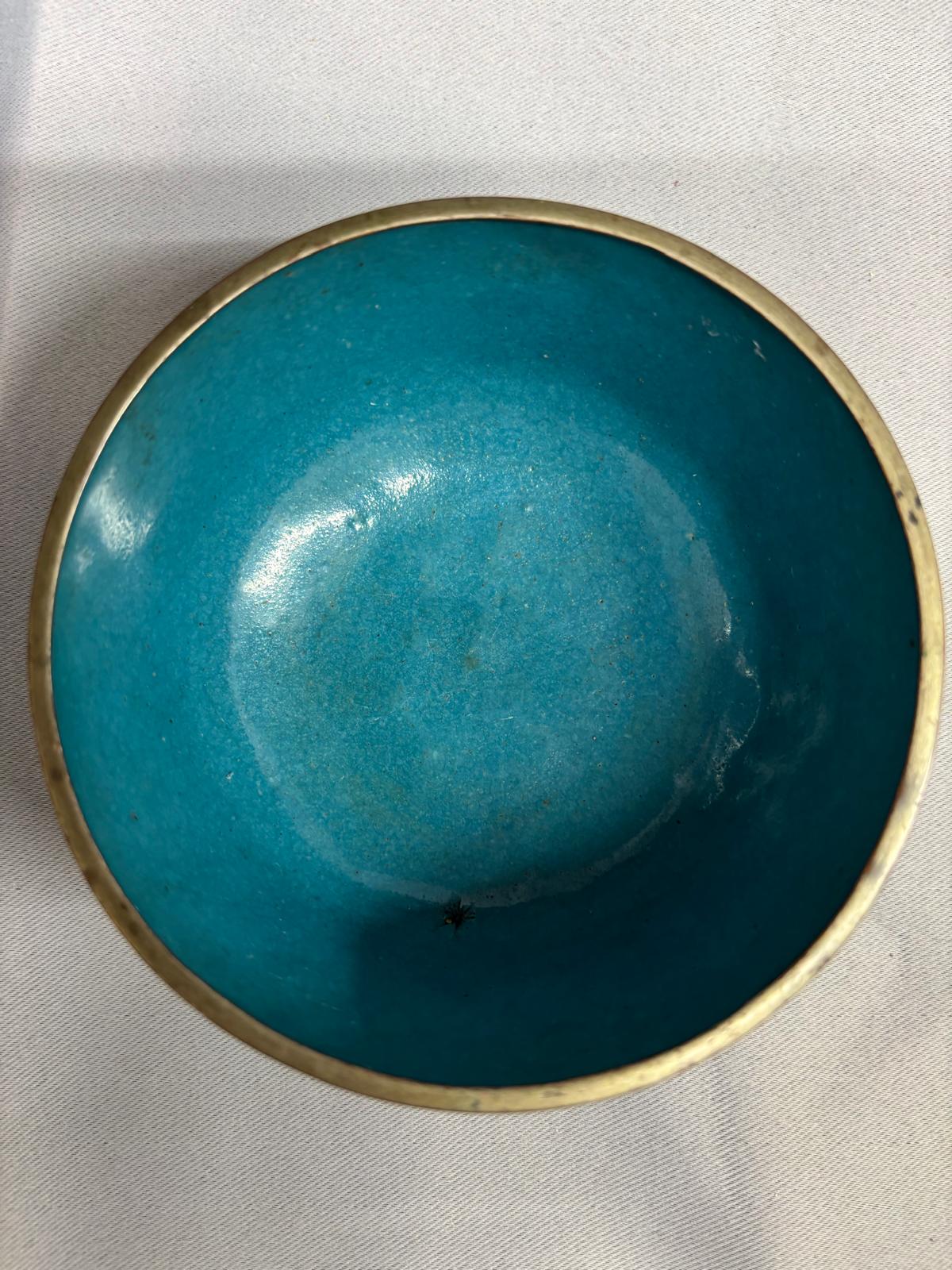 Vintage Chinese Enamel Floral Little Bowl - Small - GOOD USED CONDITION