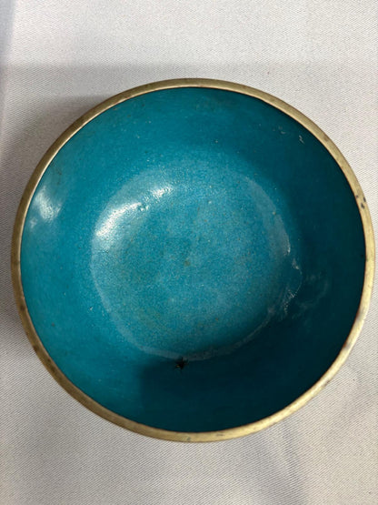 Vintage Chinese Enamel Floral Little Bowl - Small - GOOD USED CONDITION